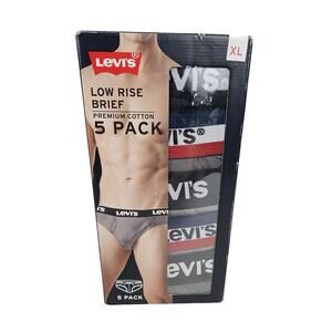Levi's Low Rise Briefs 5 Pack Men's XL Underwear - TAG FREE - Premium Cotton
